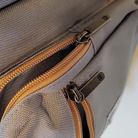 Lucky Brand Backpack, Travel, Lightweight, Comfortable, Gray/ Tan Unisex - Picture 7 of 16